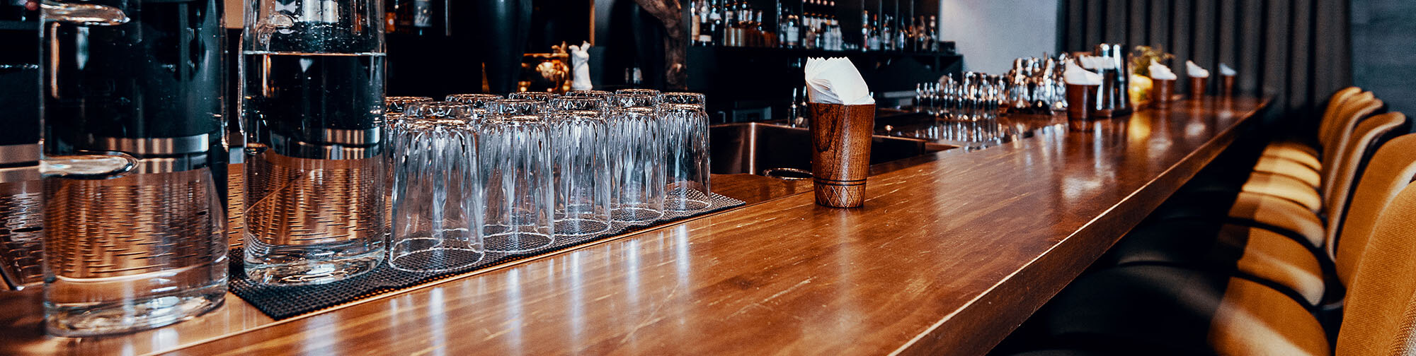 Refinsihed wood bar countertop