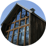 Building exterior made of wood